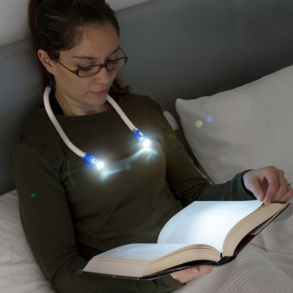 lumină de lectură practică cu LED pe gât